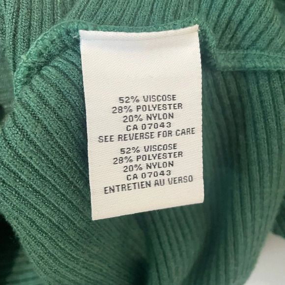 Magaschoni women’s green turtleneck cropped green sweater in size small - Picture 2 of 5